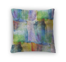 Load image into Gallery viewer, Throw Pillow, Wallpaper Green Blue Yellow Abstract Watercolor Art H
