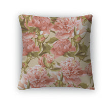 Load image into Gallery viewer, Throw Pillow, Watercolor With Pink Peonies