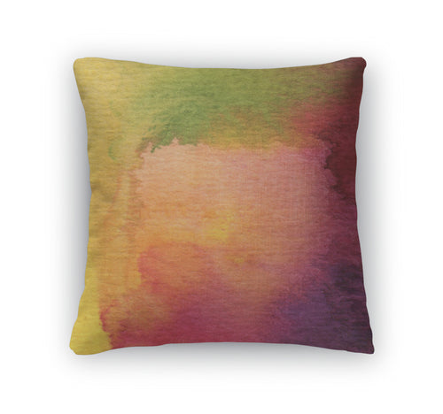 Throw Pillow, Abstract Watercolor Painted