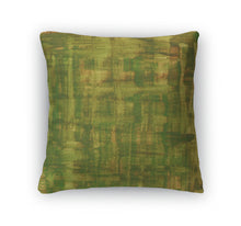 Load image into Gallery viewer, Throw Pillow, Green Brown Yellow Watercolor Abstract