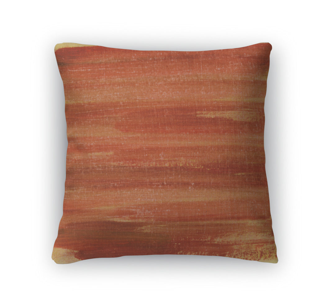 Throw Pillow, Red Orange Yellow Watercolor