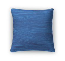 Load image into Gallery viewer, Throw Pillow, Dark Blue Wavy Watercolor