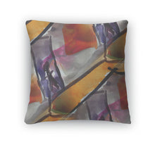 Load image into Gallery viewer, Throw Pillow, Watercolor Purple Yellow