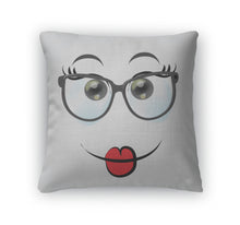 Load image into Gallery viewer, Throw Pillow, Cartoon Happy Smile