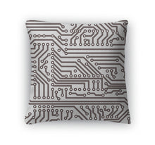 Load image into Gallery viewer, Throw Pillow, Circuit Board Pattern