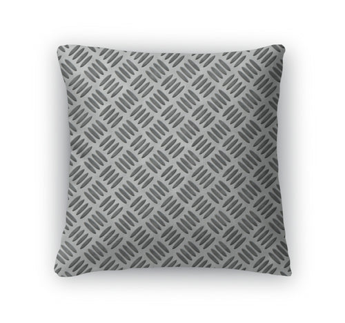 Throw Pillow, Diamond Plate Bumped Metal