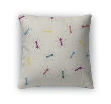 Load image into Gallery viewer, Throw Pillow, Colourful Ants Pattern