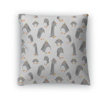 Load image into Gallery viewer, Throw Pillow, Pattern With Cute Penguins