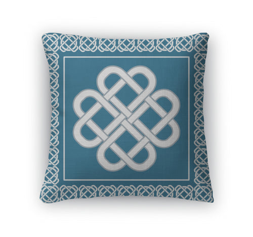 Throw Pillow, Celtic Love Knotsymbol Of Good Fortune Illustration