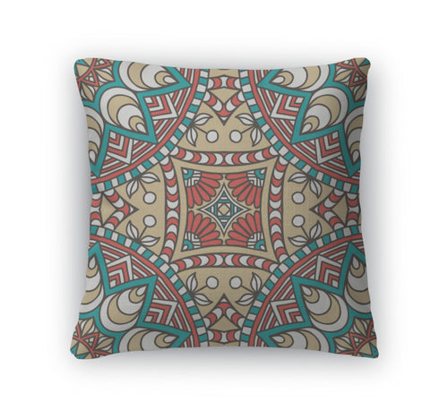 Throw Pillow, Pattern Vintage Decorative Elements