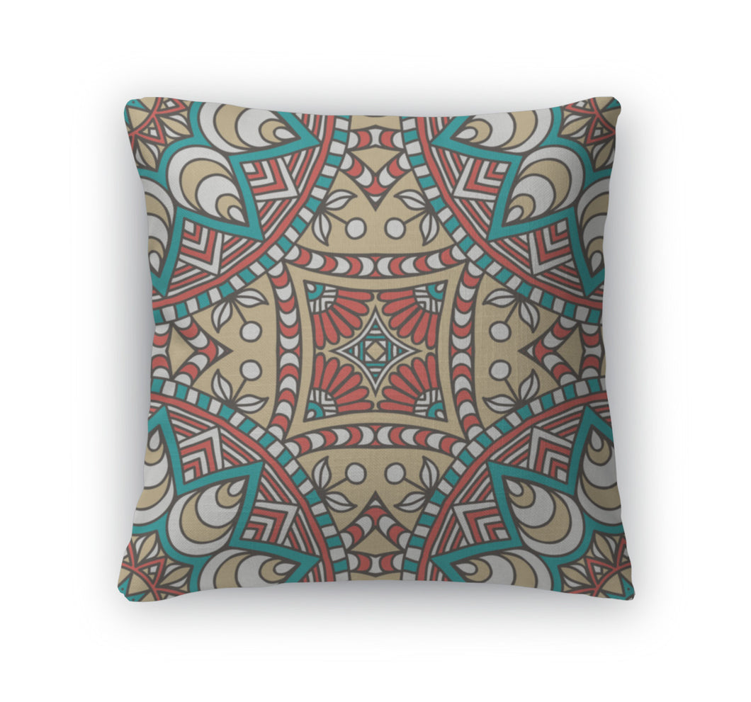 Throw Pillow, Pattern Vintage Decorative Elements