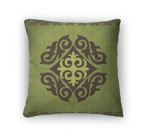 Throw Pillow, Kazakh Asian Ornaments