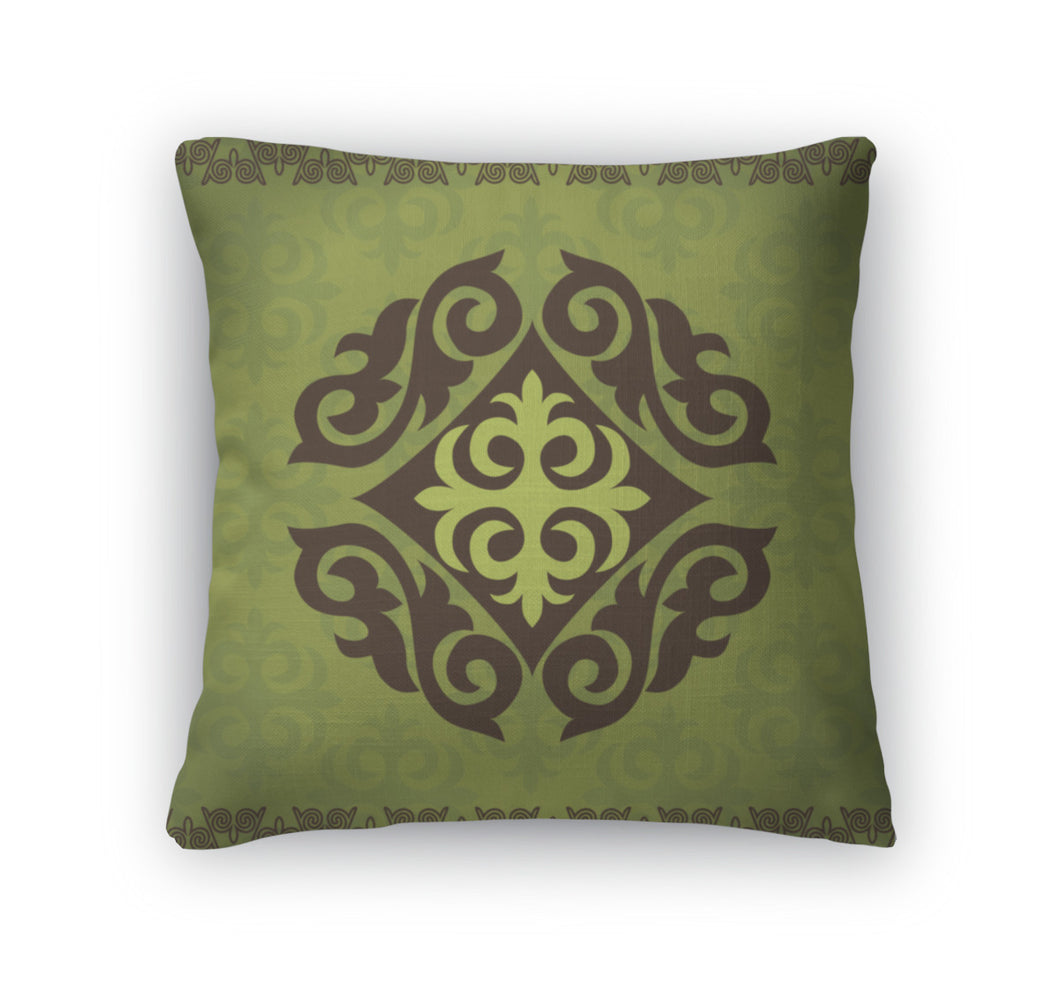 Throw Pillow, Kazakh Asian Ornaments
