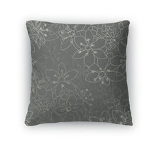 Load image into Gallery viewer, Throw Pillow, Floral Pattern On A Grey Backround