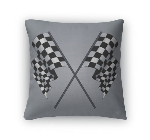 Throw Pillow, Checkered Flag