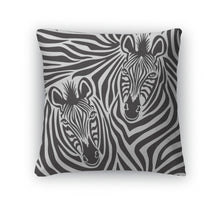 Load image into Gallery viewer, Throw Pillow, Zebra Couple