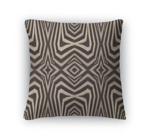 Throw Pillow, Kaleidoscope Abstract Of Zebra Stripes