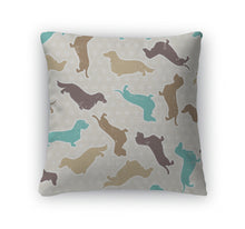 Load image into Gallery viewer, Throw Pillow, Dachshunds Varieties Pattern