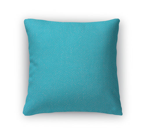 Throw Pillow, Blue Leather
