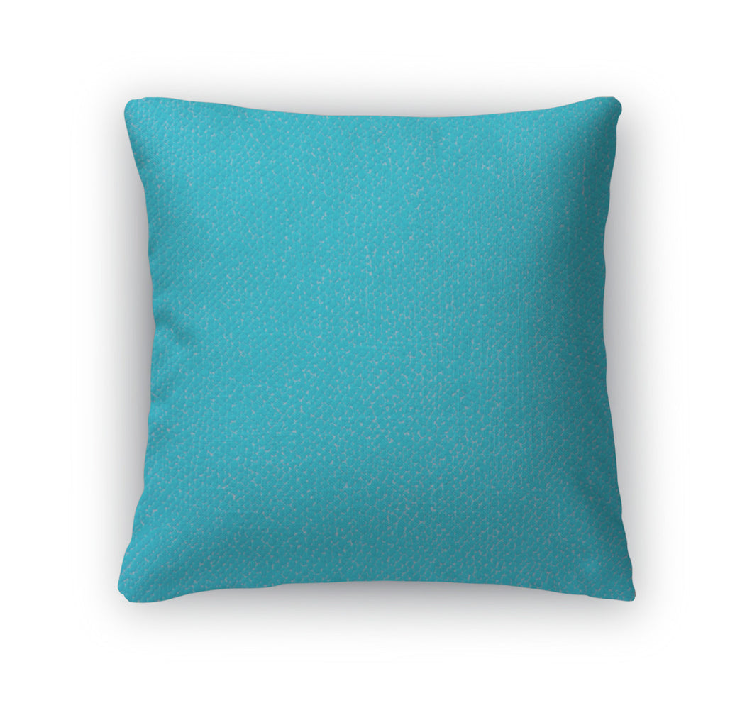 Throw Pillow, Blue Leather