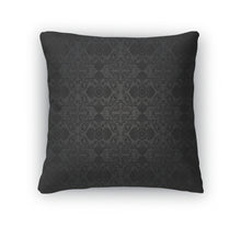 Load image into Gallery viewer, Throw Pillow, Black Vintage Wallpaper Design