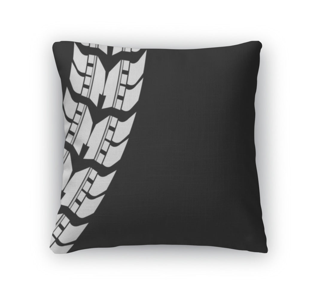 Throw Pillow, Special Detailed Tire Prints Eps10