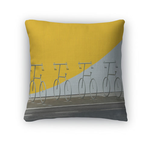 Throw Pillow, Four Bicycle Holders