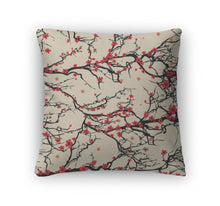 Load image into Gallery viewer, Throw Pillow, Flower Pattern Tree Japanese Cherry Blossom Realistic Sakura Nature
