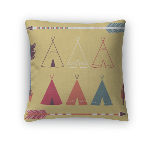 Throw Pillow, Teepee Tents And Arrows