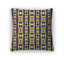 Load image into Gallery viewer, Throw Pillow, Purple And Yellow Native Pattern