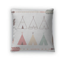 Load image into Gallery viewer, Throw Pillow, Teepee Tents And Arrows
