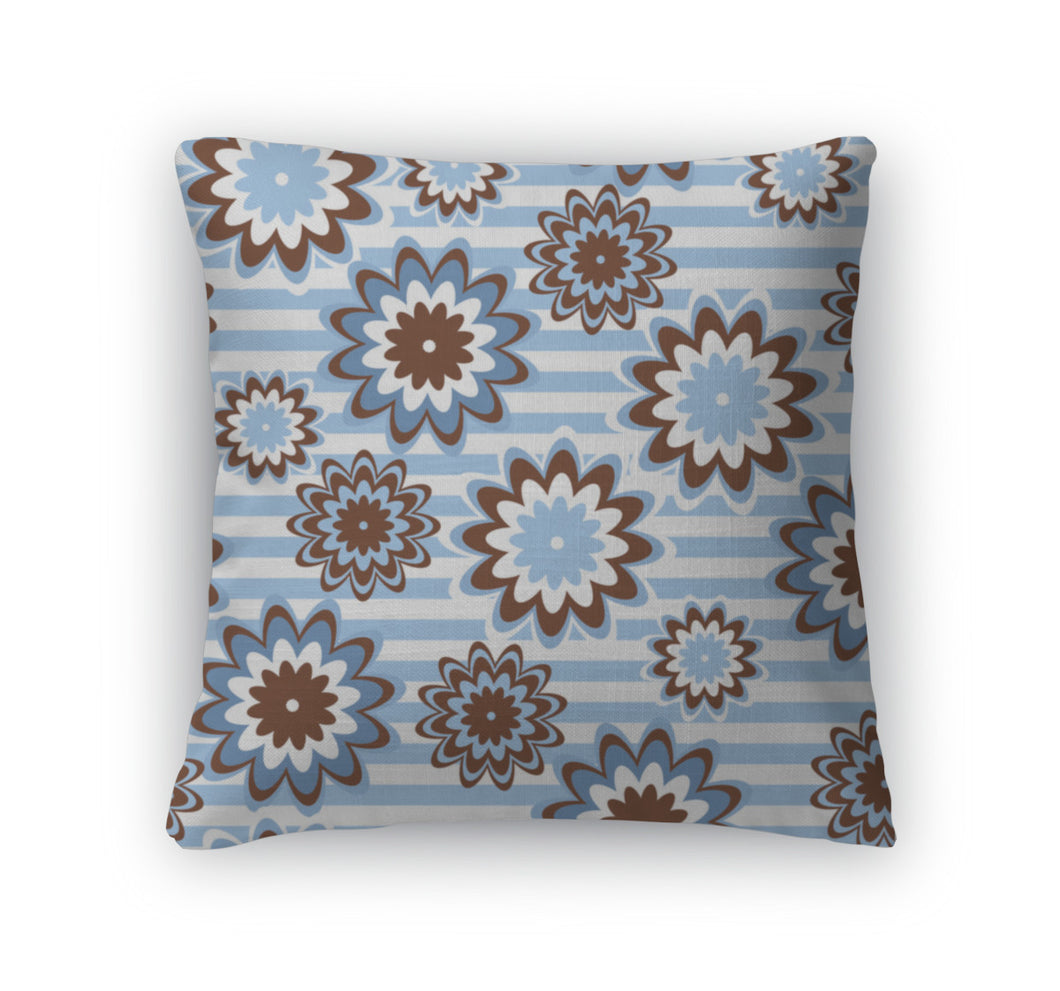 Throw Pillow, Floral Retro Vintage Style