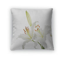 Load image into Gallery viewer, Throw Pillow, Flowers White Lilies