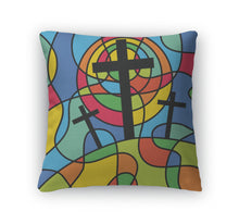 Load image into Gallery viewer, Throw Pillow, Christian Calvary Cross Scene