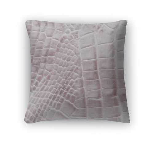 Throw Pillow, Crocodile Skin