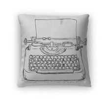 Load image into Gallery viewer, Throw Pillow, Retro Typewriter