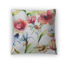 Load image into Gallery viewer, Throw Pillow, Pattern With Wild Flowers