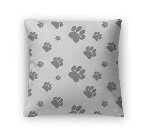 Throw Pillow, Patter Foot Print Dog