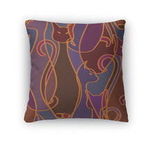 Load image into Gallery viewer, Throw Pillow, Pattern Of Cats