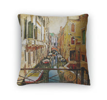 Load image into Gallery viewer, Throw Pillow, Amazing Venice Artwork In Painting Style