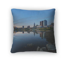 Load image into Gallery viewer, Throw Pillow, Scioto River Downtown Columbus Ohio Skyline John W Galbreath Bicentennial Park