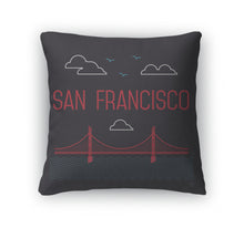 Load image into Gallery viewer, Throw Pillow, San Francisco Golden Gate Bridge San Francisco Landmark