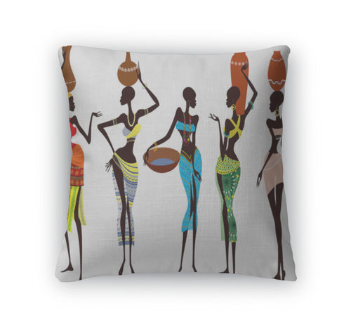 Throw Pillow, Beautiful African Women