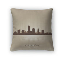 Load image into Gallery viewer, Throw Pillow, Cleveland Ohio Skyline City Silhouette