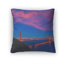 Load image into Gallery viewer, Throw Pillow, Golden Gate Bridge San Francisco Sunset California