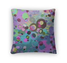 Load image into Gallery viewer, Throw Pillow, Abstract Of Striped Retro Circles