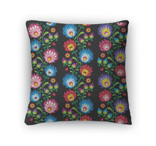 Load image into Gallery viewer, Throw Pillow, Long Polish Folk Art Pattern Wzory Lowickie Wycinanka