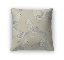 Load image into Gallery viewer, Throw Pillow, Pattern With Pigeon Birds