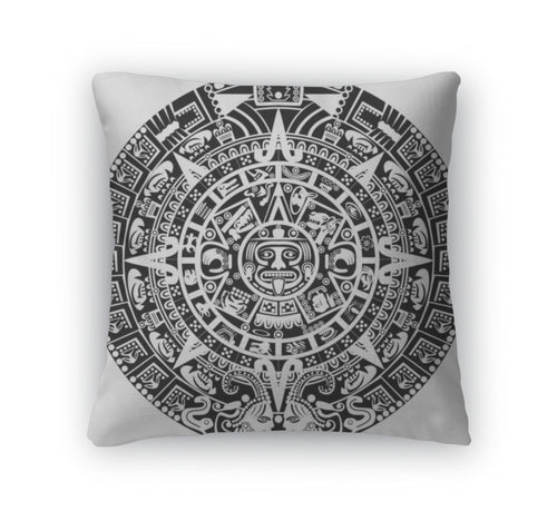 Throw Pillow, Mayan Calendar