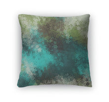 Load image into Gallery viewer, Throw Pillow, Green Blue And Brown Flowers Abstract